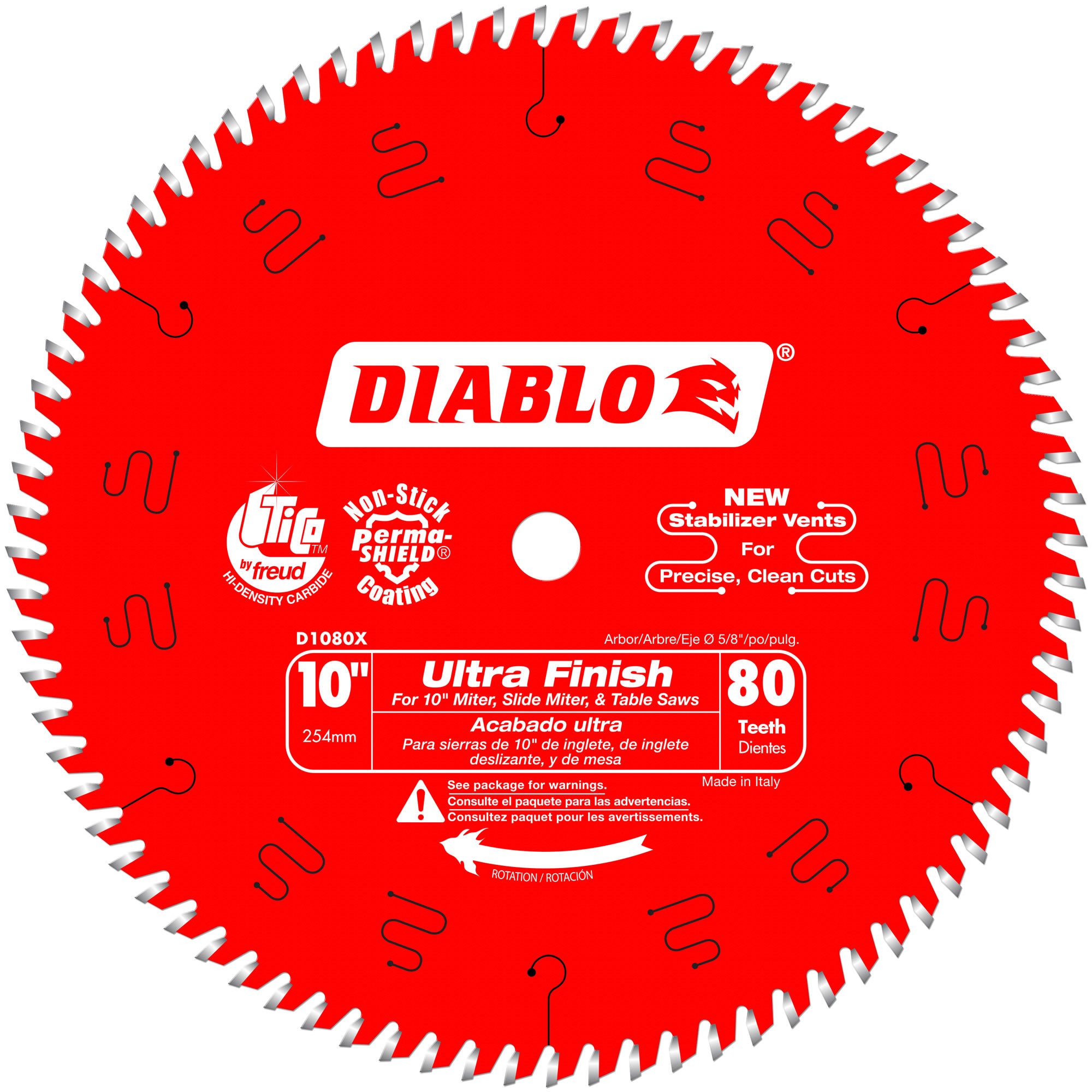 Diablo D1080X 10 in. x 80 Tooth Carbide Circular Saw Blade