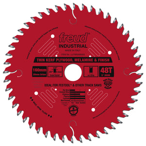 FREUD LU79R006M20, 160 mm (6.5"), 48 teeth with 20mm Arbor Thin Kerf Ultimate Plywood Blade for Track Saws