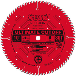 Freud LU85R010, 10" Freud Ultimate Cut-Off Blade, 80 Teeth