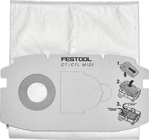 Festool 498411 SELFCLEAN Filter Bag SC FIS-CT MIDI/5